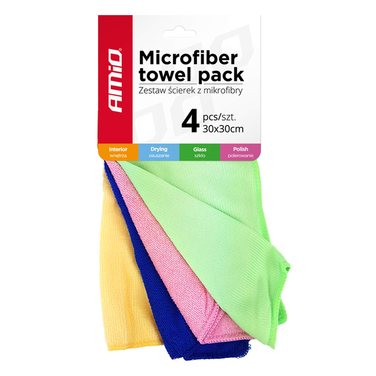 Microfiber cleaning towel 4 types 30x30 cm