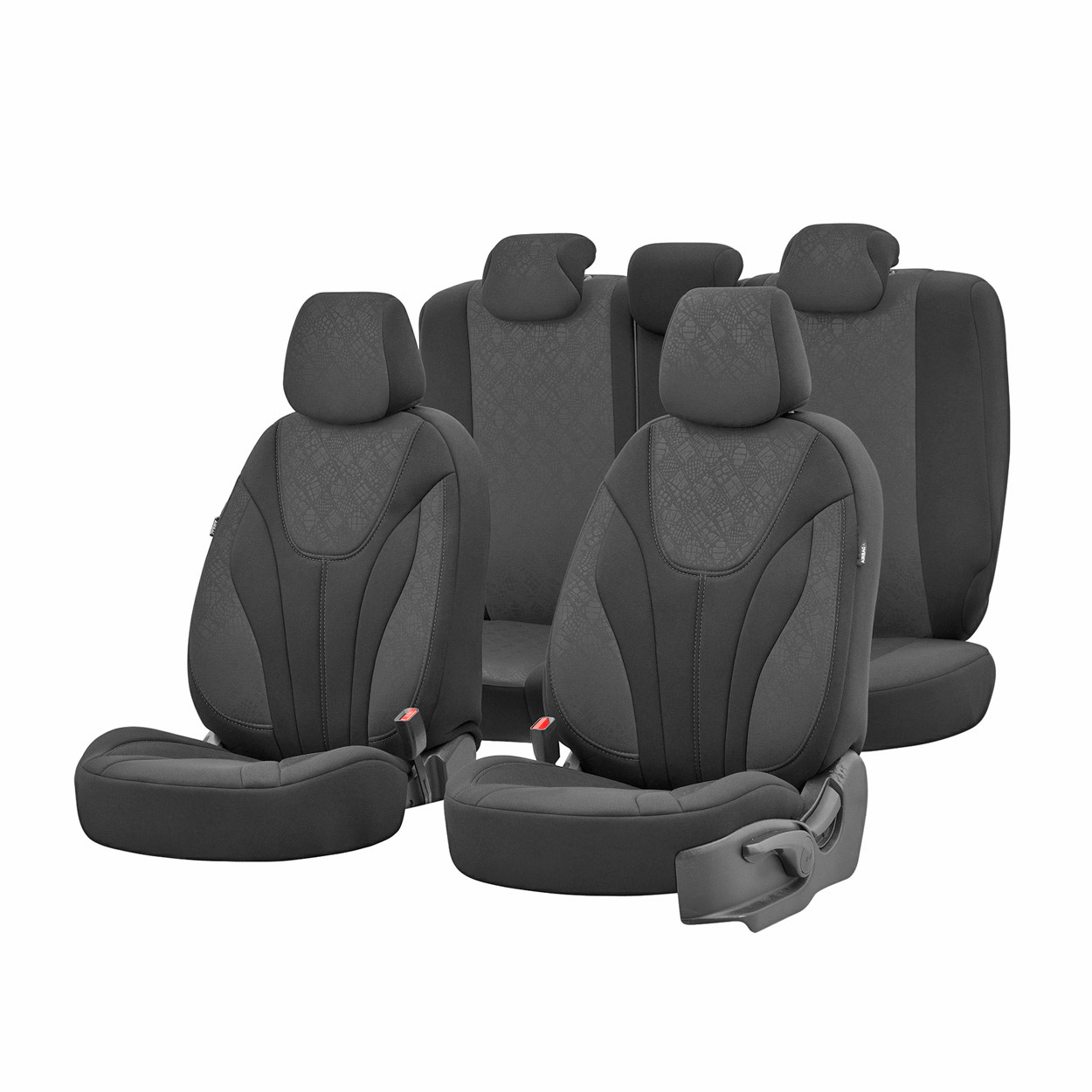 Universal car seat cover set front and rear RUBY design 1201