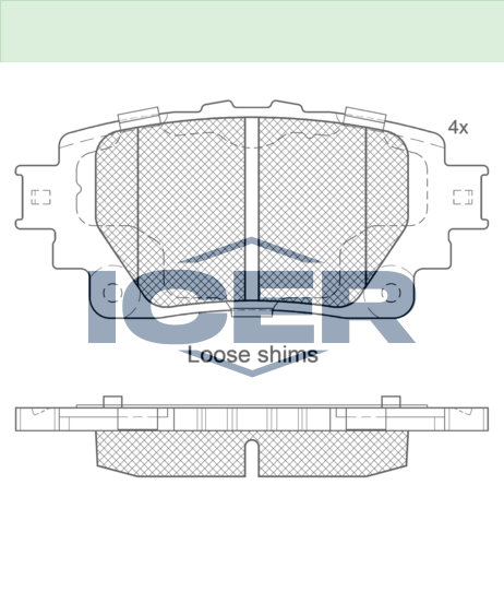 ICER Brake pad set